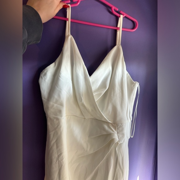 Windsor White Wrap-Front Mini Dress - Picture 2 of 5